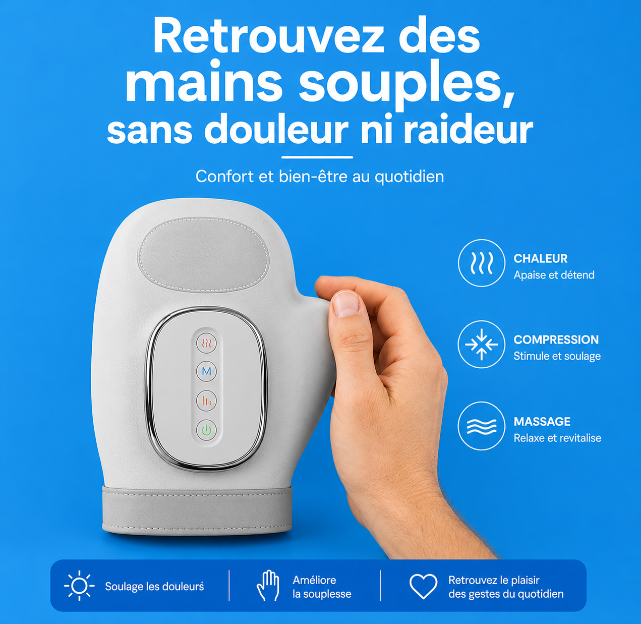 Masseur De Mains ARTHEA-Soulagement des articulations, de l'inflammation et de la douleur